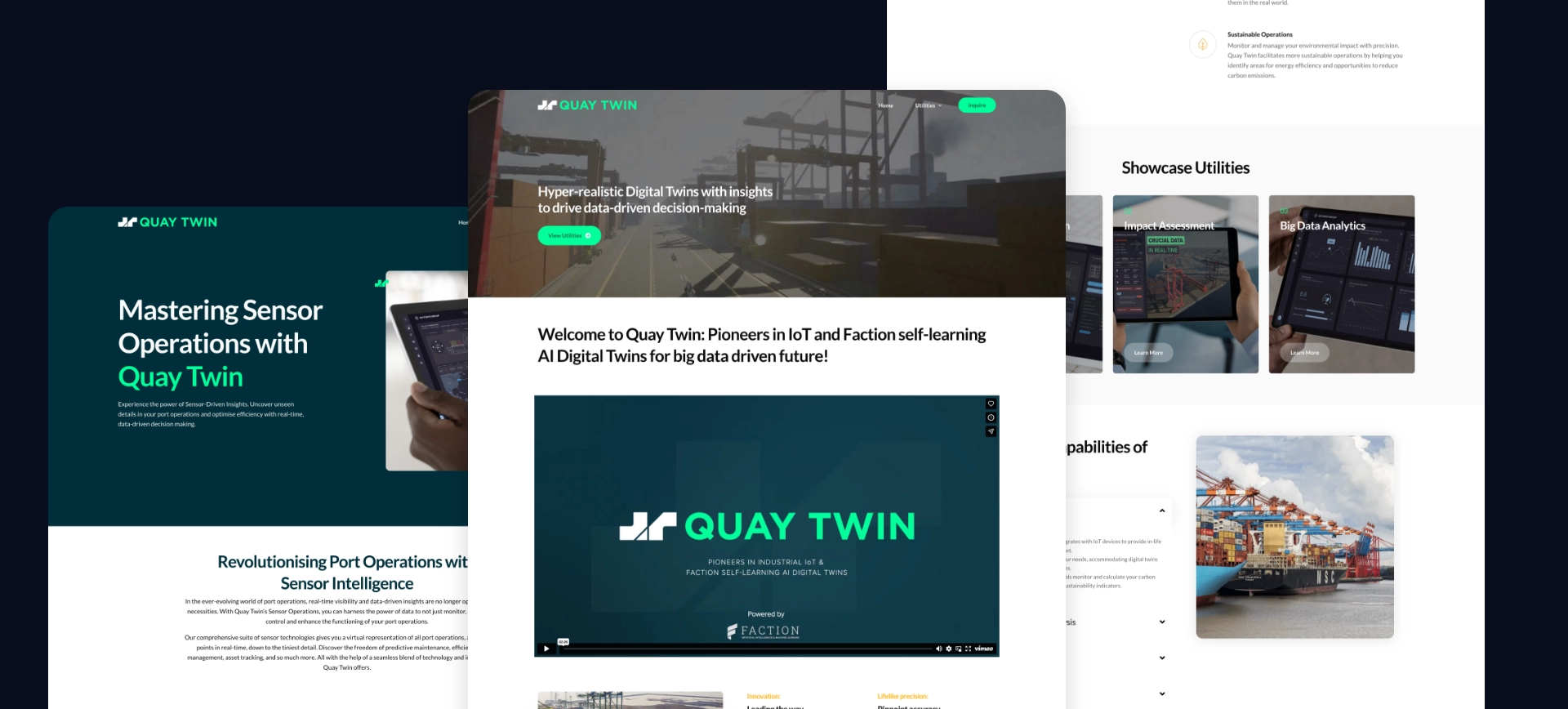 Quay Twin website and brand pages